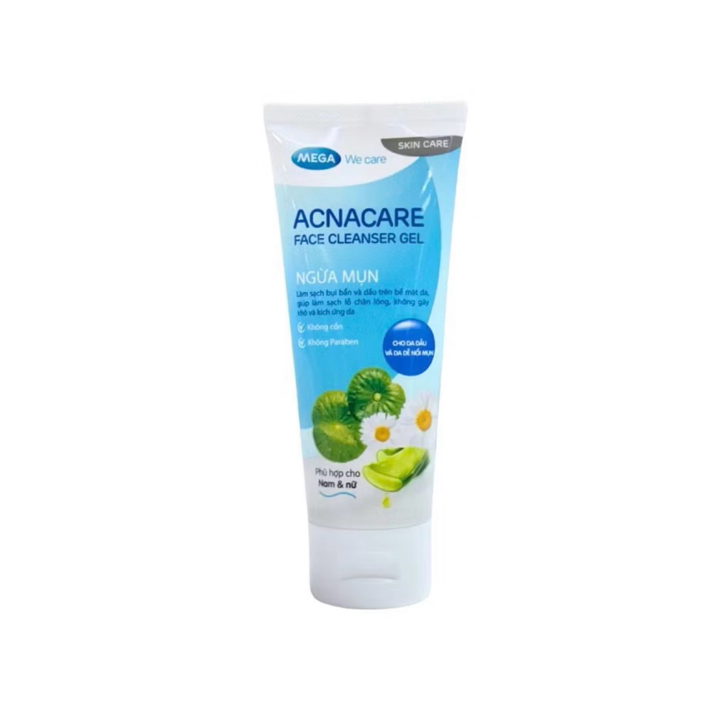 Gel rửa mặt dịu nhẹ làm sạch da dầu và da dễ nổi mụn - Acnacare Face Cleanser Gel - Tuýp 75g