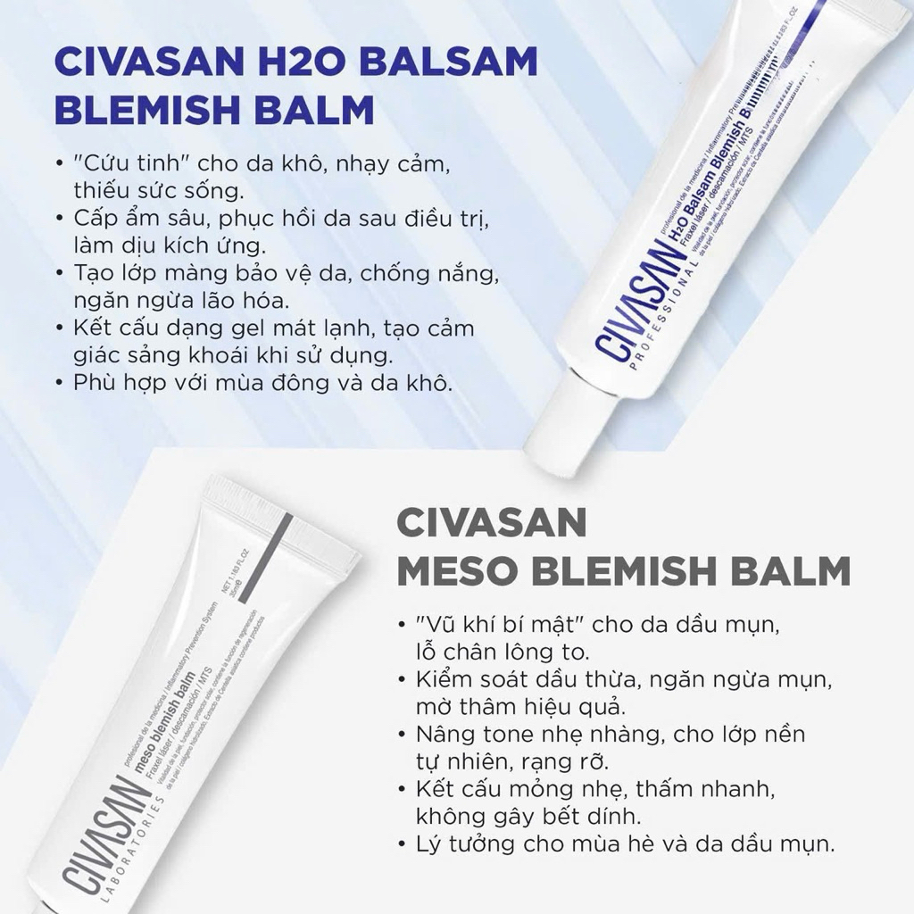 Kem Dưỡng Civasan H2O Balsam Blemish Balm