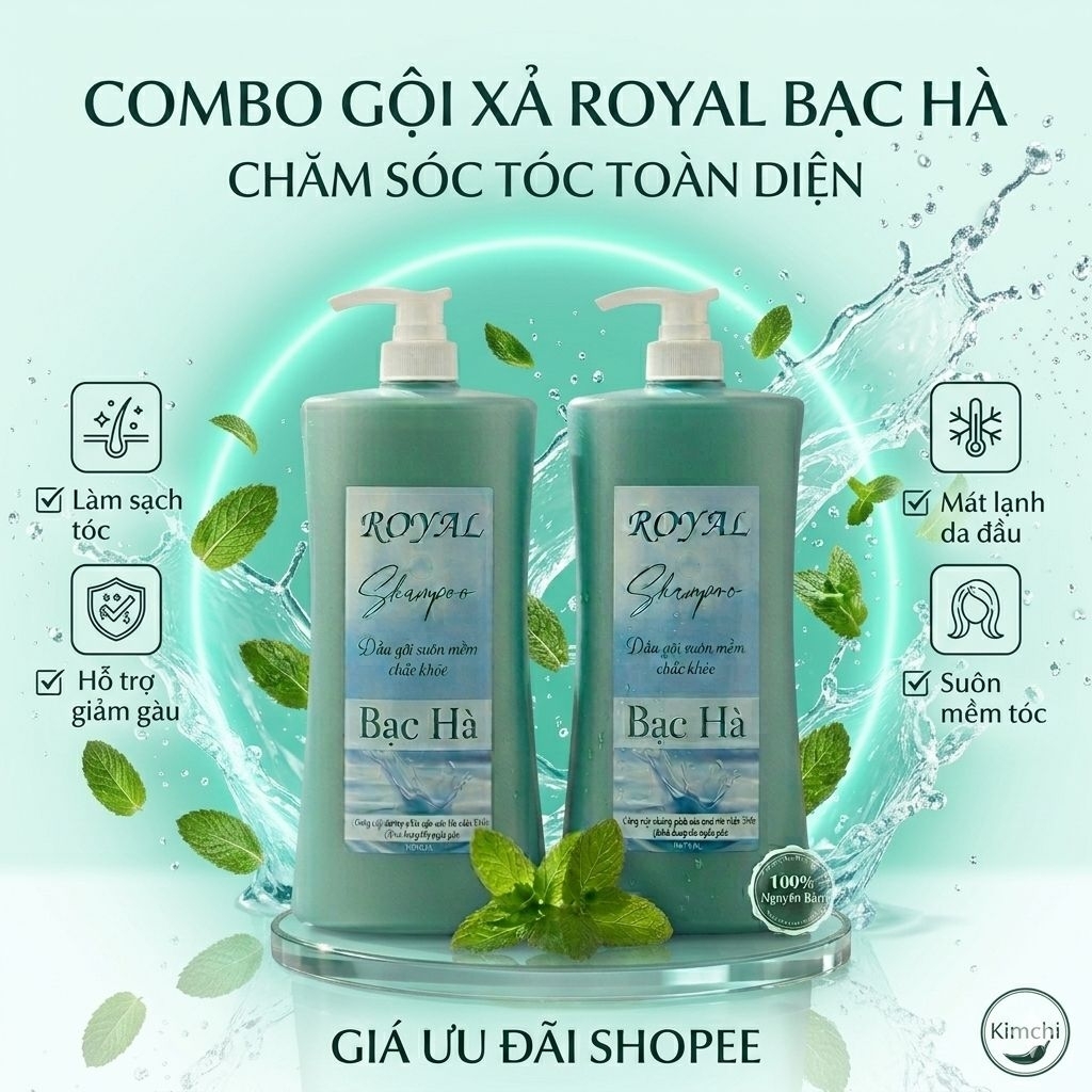 DẦU GỘI THẢO DƯỢC THUẦN CHAI ROYAL 1400ML