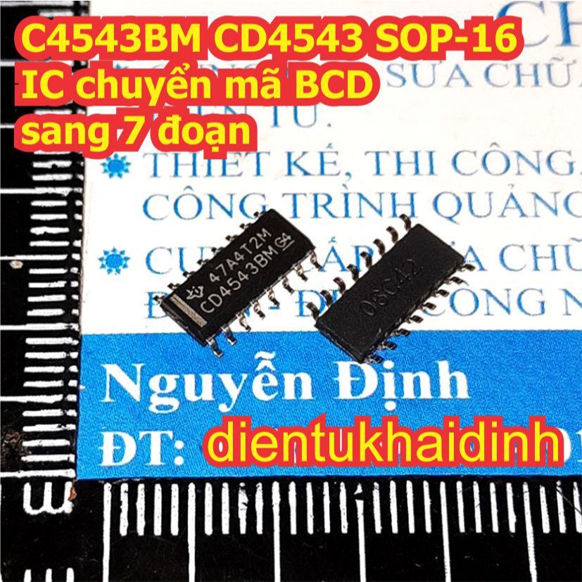 5 con C4543BM 4543 CD4543 SOP-16 IC chuyển mã BCD sang 7 đoạn kde2034