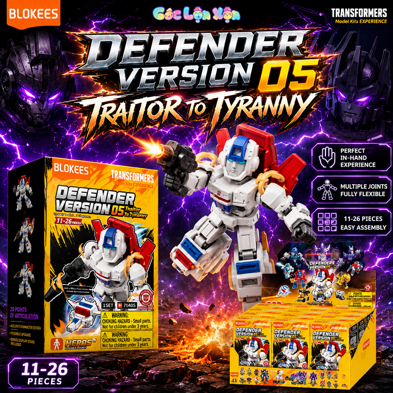 [Fullbox] Mô Hình Hộp Mù Blokees Tranformers 05 Traitor to Tyranny - Defender Version - DV05 - Trait