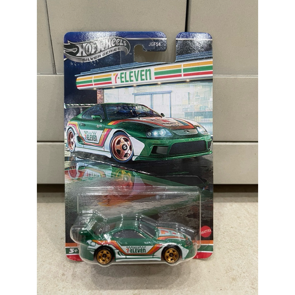 Xe mô hình đồ chơi Hotwheels cơ bản 1:64 - 7-ELEVEN - Toyota Supra (card như hình)