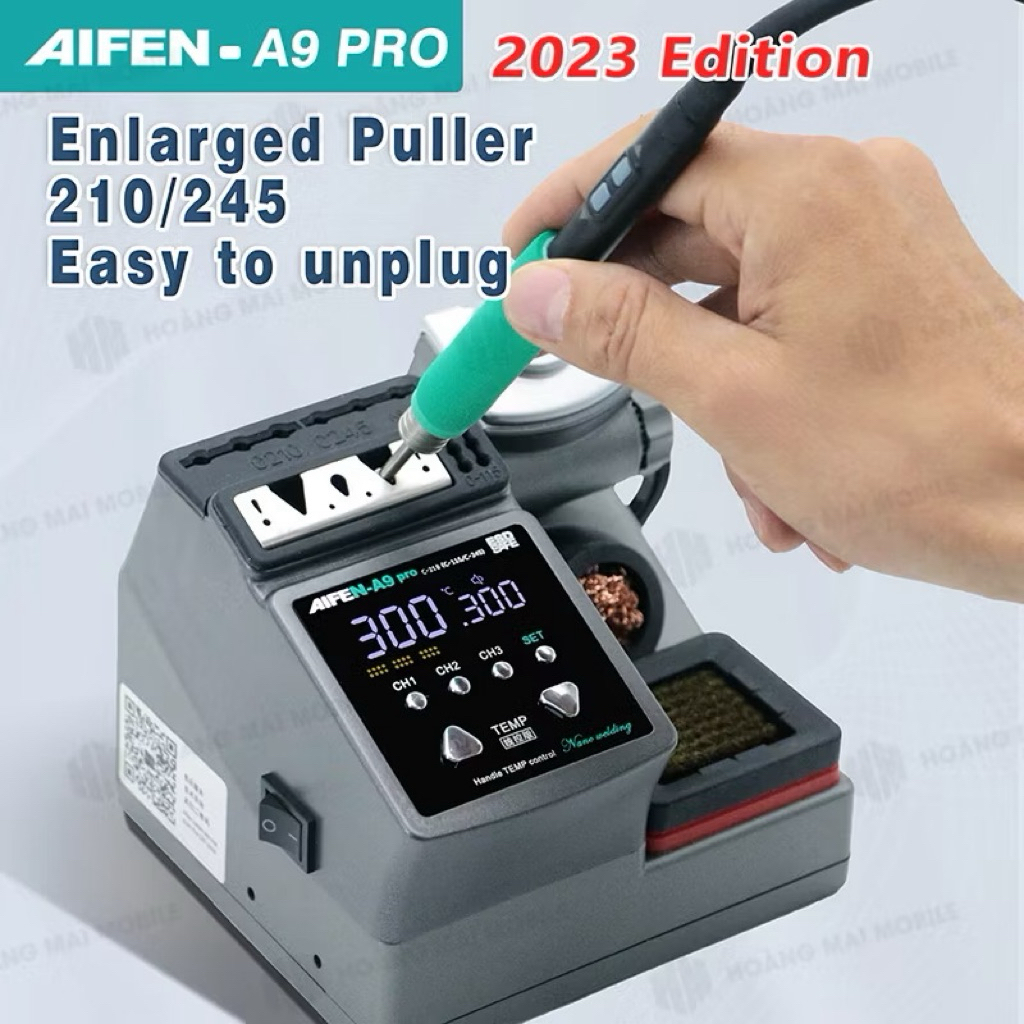 Máy hàn SUGON AIFEN A9 Pro dùng mũi C210 Vesion 2023 (kèm 3 mũi MAGMA cong, thẳng, vát)