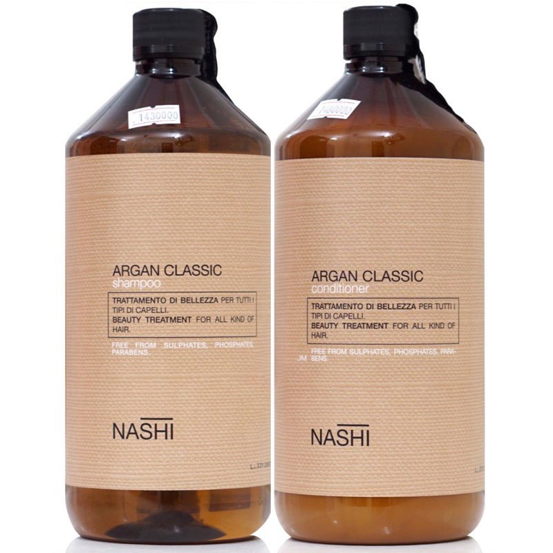 NASHI-CHÍNH HÃNG DẦU GỘI, XẢ PHỤC HỒI CHO MỌI LOẠI TÓC NASHI ARGAN CLASSIC 1000ML