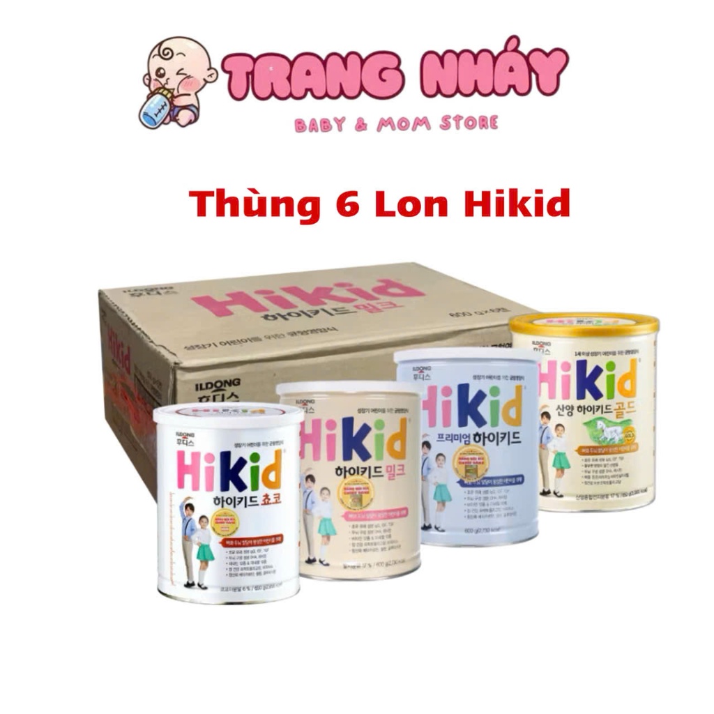 [Date 2027][THÙNG] Sữa Hikid Hàn Quốc Dê , Hikid Bò Vani, Socola, Premium