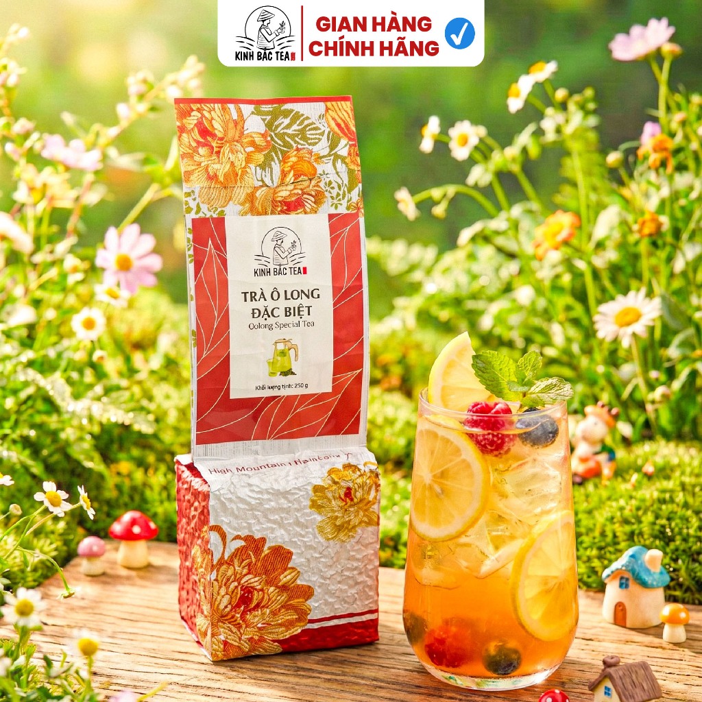 Trà Ô Long Đặc Biệt Kinh Bắc 250gram (Pha Trà Hoa Quả - Màu Nước Vàng Tươi, Hương Hoa Quả Mọng)