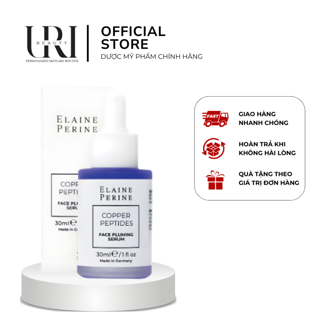 [Chính Hãng] ELAINE PERINE Copper Peptide 1% Face Plumping Serum – Căng Bóng & Phục Hồi Da 30ml