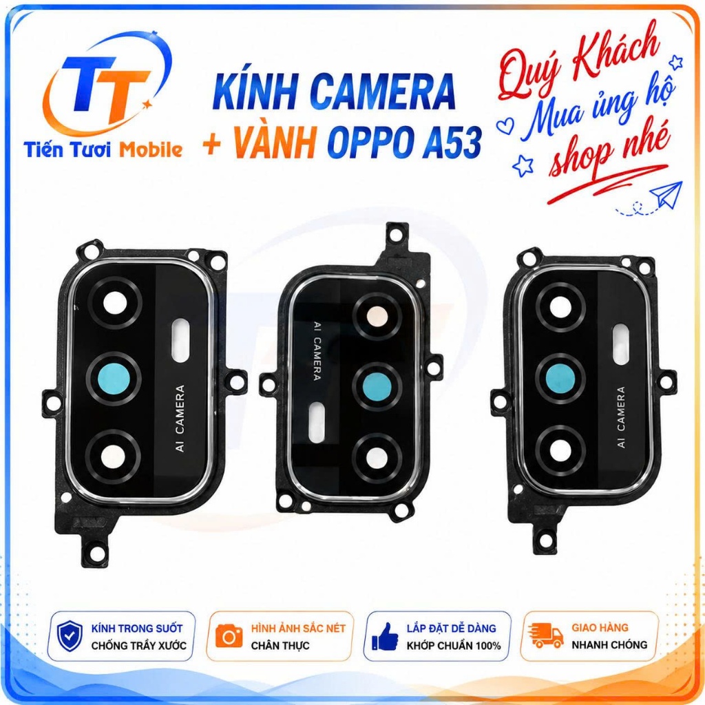 Kính camera sau  a53 oppo /kính + vành