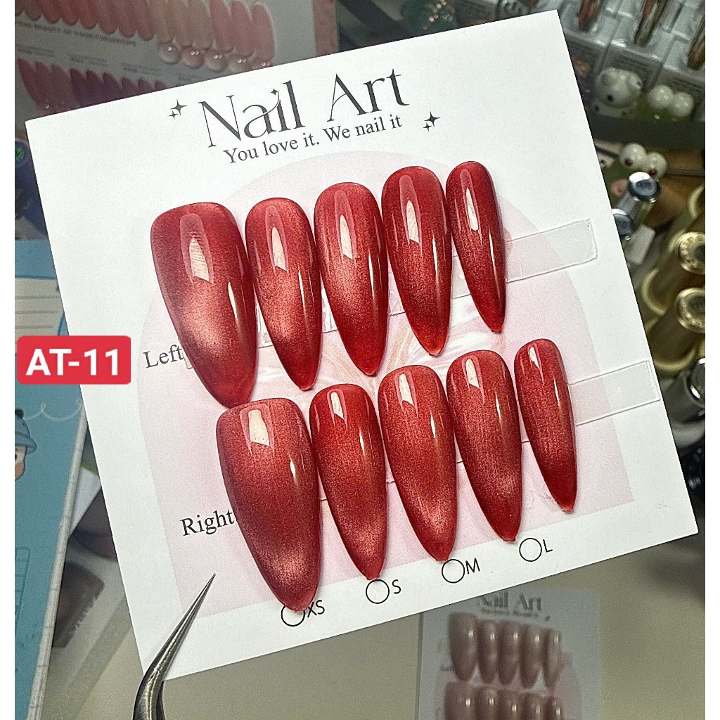 Nali Box- Móng Giả Handmade Mắt Mèo thiết kế Đính Charm Cực Xinh Blinh Blinh Style HQ