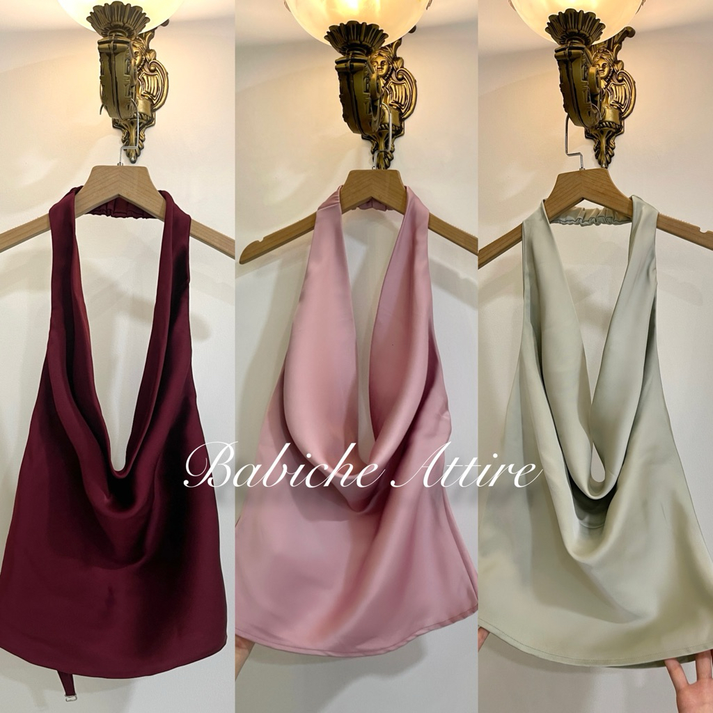 (Sẵn Hoả tốc) Áo Cổ Đổ Madeline Top Lụa Tô Châu Mặc 2 kiểu Siêu Xinh - Babiche Attire | BigBuy360 - bigbuy360.vn
