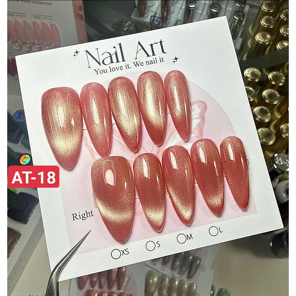 Nali Box- Móng Giả Handmade Mắt Mèo Thiết Kế Đính Charm Cực Xinh Blinh Blinh Style HQ
