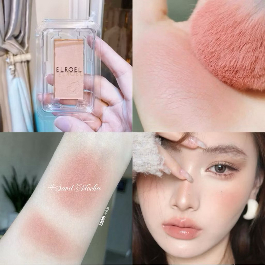 Má Hồng 1 ô Hàn Quốc Elroel màu Trà sữa siêu xinh