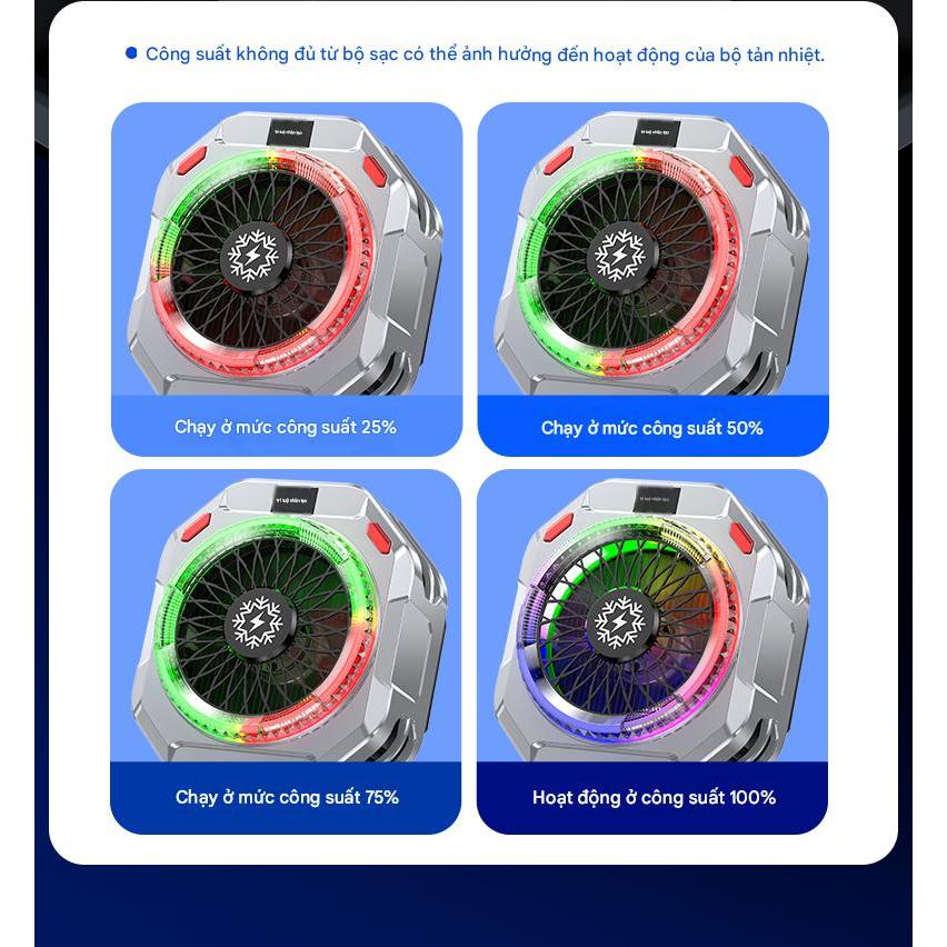 Quạt tản nhiệt sò lạnh KIRI TH28 V3 Pro Ai 37W làm lạnh cực nhanh không lo nóng máy | BigBuy360 - bigbuy360.vn