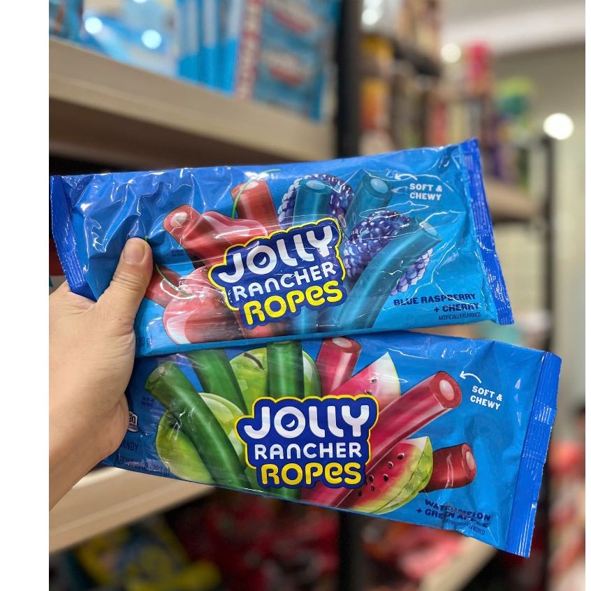 🍒🍭🍬🍏 🍉 🫐KẸO DẺO TRÁI CÂY DẠNG DÂY JOLLY RANCHER ROPES 283G🍬🍏 🍉