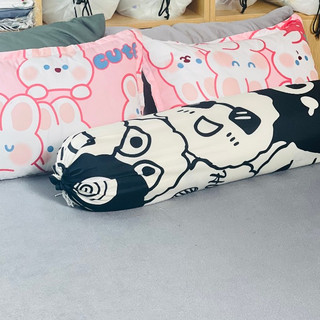 Vỏ gối ôm cotton poly có dây buộc kích thước 35x100cm