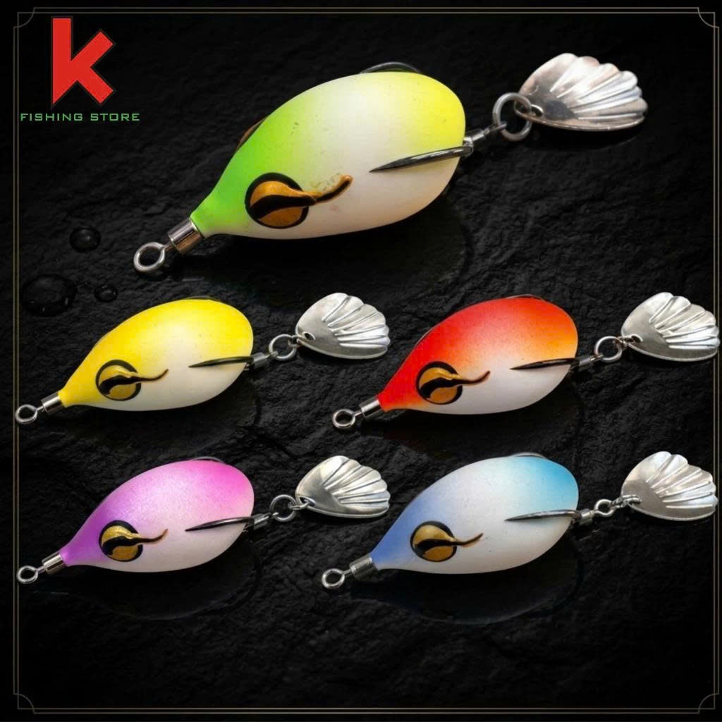 CHADO Nhái Hơi Mắt Cáo Mini Lưỡi BKK/ Lưỡi ĐỘ - Chuyên Câu Lure Cá Lóc Siêu Nhạy, Double Hook , Cao 