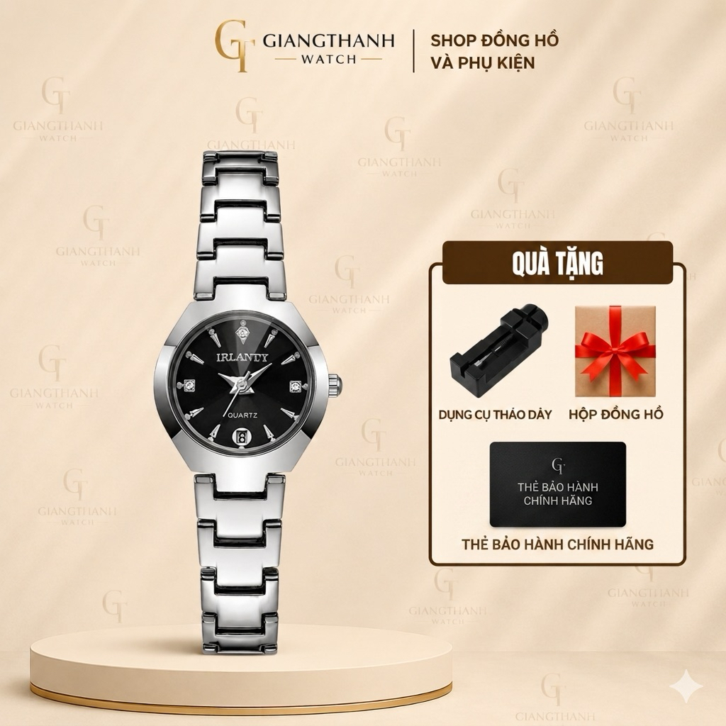 *TẶNG GIÁ RẺ ĐẨY SỐ SHOP MỚI* Đồng hồ đeo tay nữ ILANDY chính hãng, mặt tròn 25mm  3AT