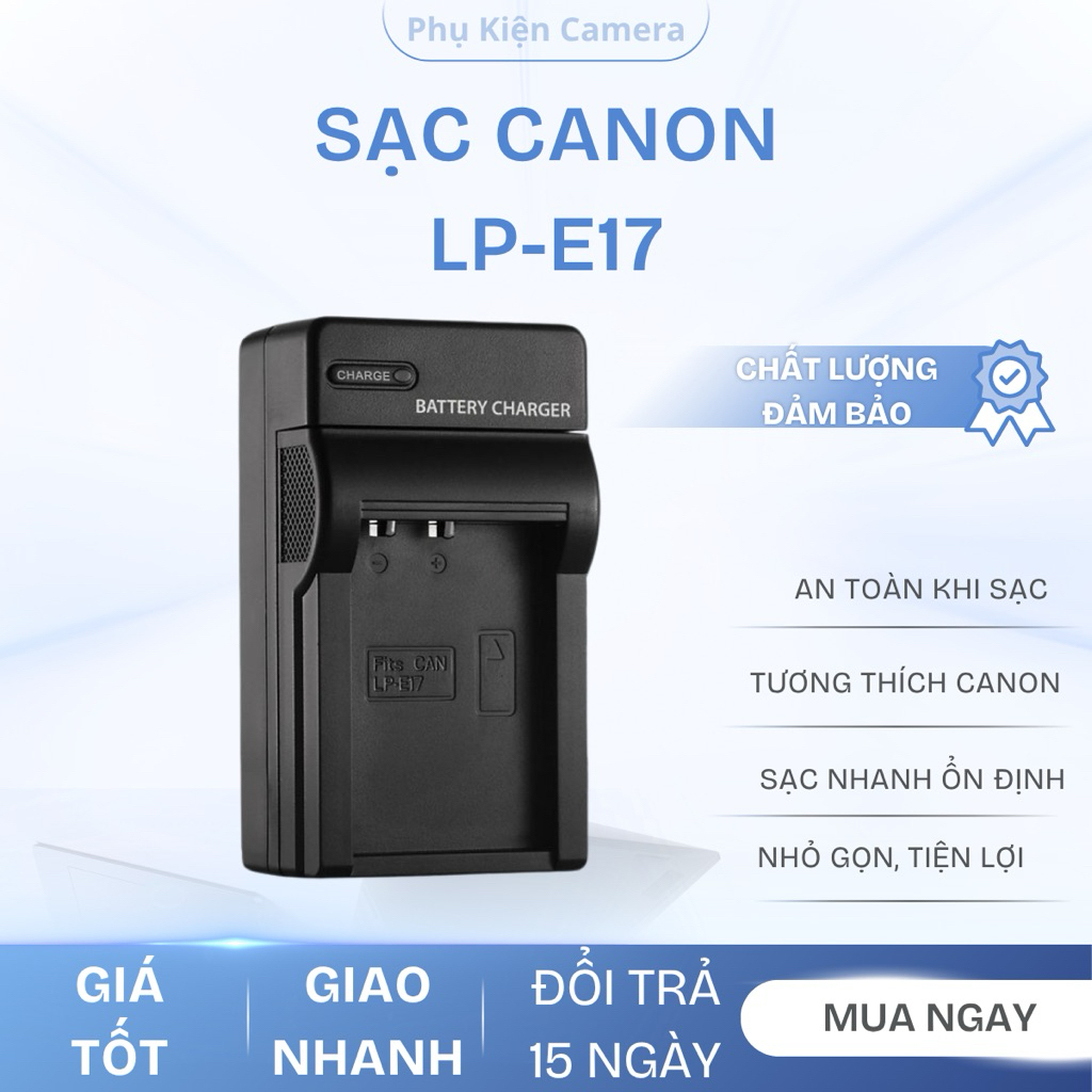 Sạc Thay Thế Canon LP-E17 Cho Canon 750D 800D 200D 250D RP R50 R100 Sạc Pin Máy Ảnh [Hoả Tốc]