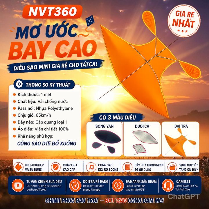 Diều sáo mini giá rẻ 2m diều sáo lắp ghép giá rẻ 2m 3m 2m5 Diều sáo - M84  - Chợ lớn. Store