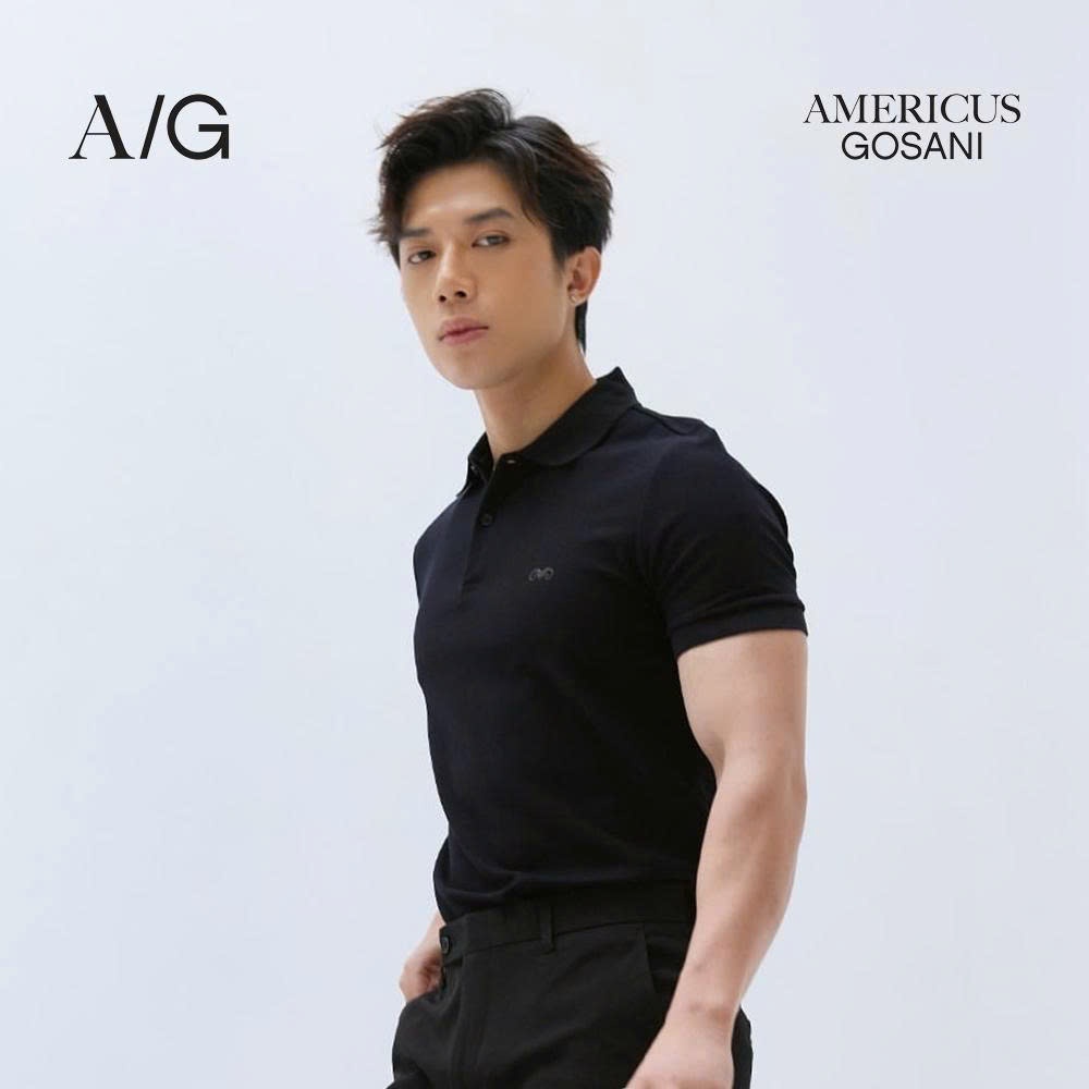 Áo Polo Nam Form Slimfit Americus Gosani Logo Bạch Dương Cao Cấp AG02