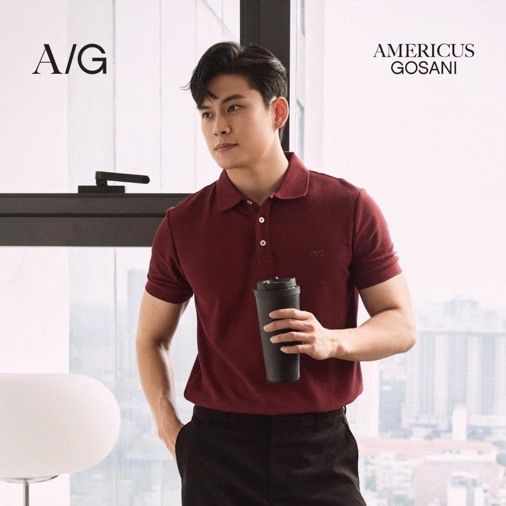 Áo Polo Nam Form Slimfit Americus Gosani Logo Bạch Dương Cao Cấp AG02