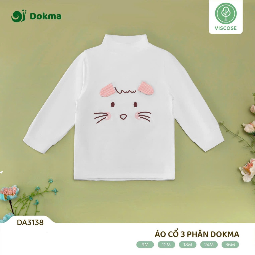 (9-13kg, 9-36M) Áo Cổ 3 Phân Dokma Mềm Mịn, Xinh Xắn Cho Bé DA2559 DA3138 DA3136