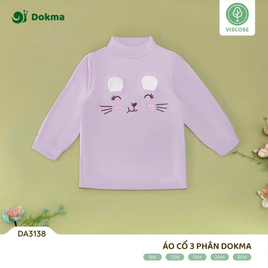 (9-13kg) Áo Cổ 3 Phân Cotton Mỏng Cho Bé Dokma DA2433 DA2559 DA3136 DA3138