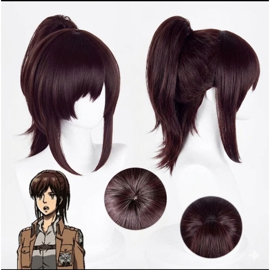 【manmei】Tóc giả cosplay sasha#wigcosplay#tócgiảcosplay#sashablouse#attackontitan#aot#wigsasha#tócgiả