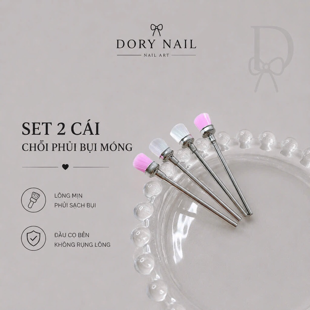 Chổi phủi bụi móng, vệ sinh móng ( 2 cái )