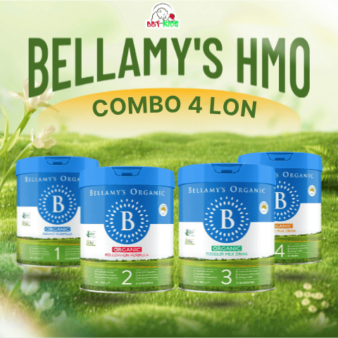 [COMBO 4 LON BELLAMY'S HMO - KÈM QUÀ] - Sữa hữu cơ Bellamy's Organic 8HMO Class - 800g