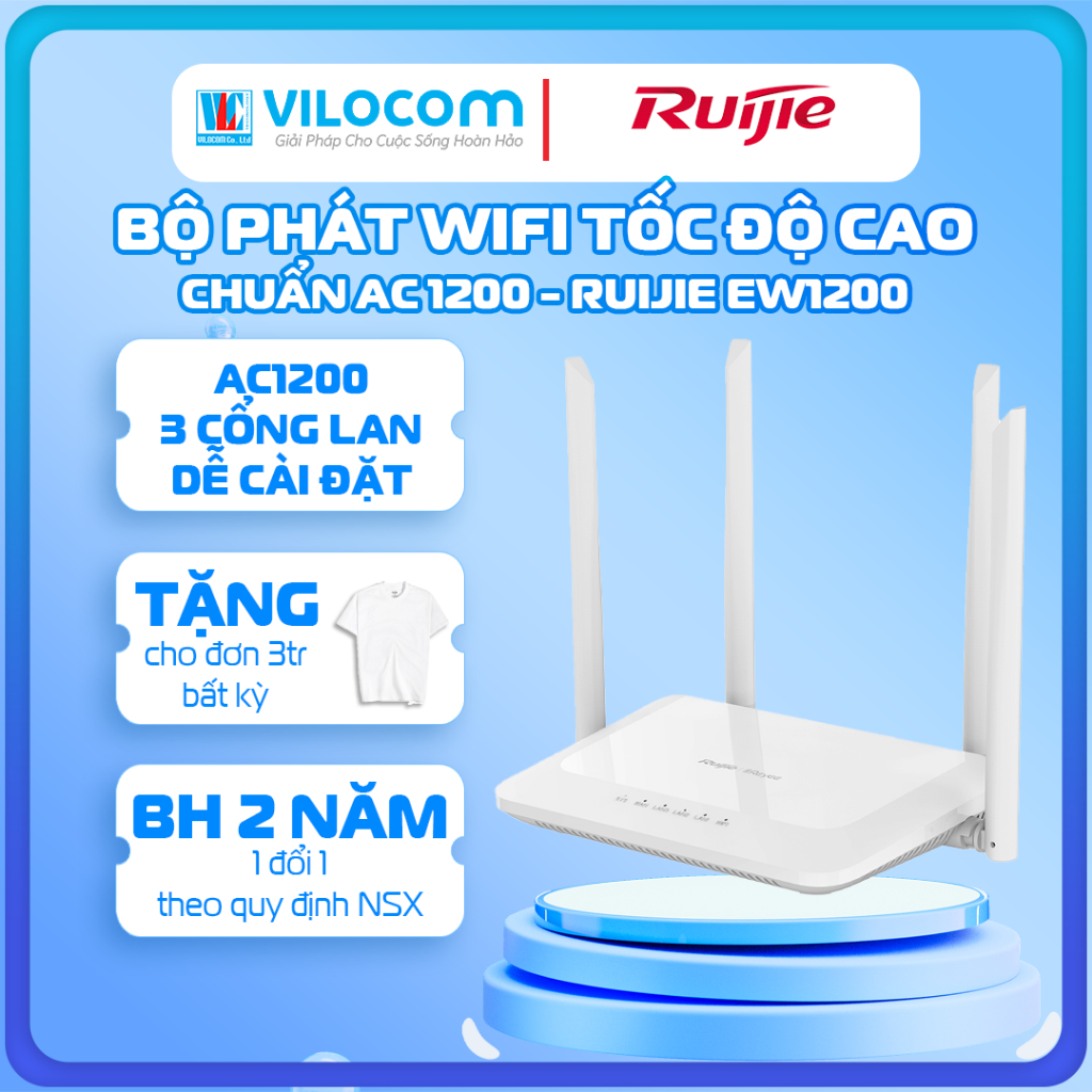 Router Wifi cho gia đình RUIJIE RG-EW1200 - Hàng Chính Hãng
