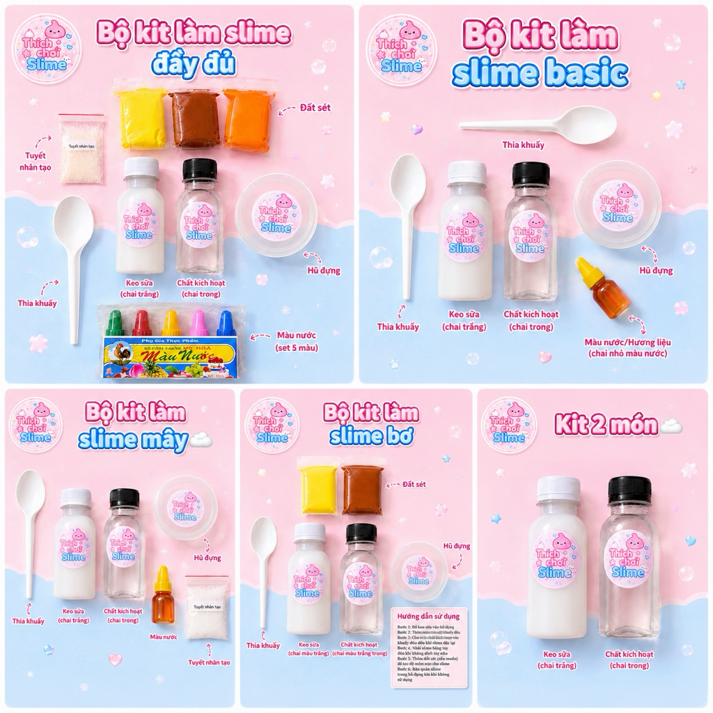 Bộ kit làm slime mini - Slime basic