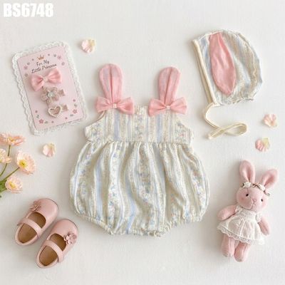 Set Body Musline Tai Thú Cho Bé Gái Sơ Sinh Đến 2 Tuổi MINTSCLOSET Mint's Closet - BS6423