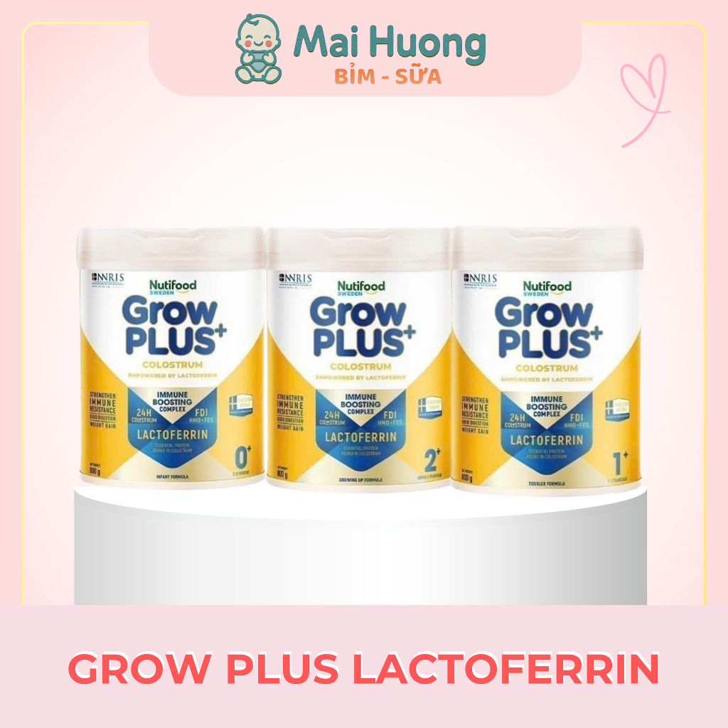 Sữa bột Nutifood Sweden GrowPLUS+ Colostrum Lactoferrin 800g