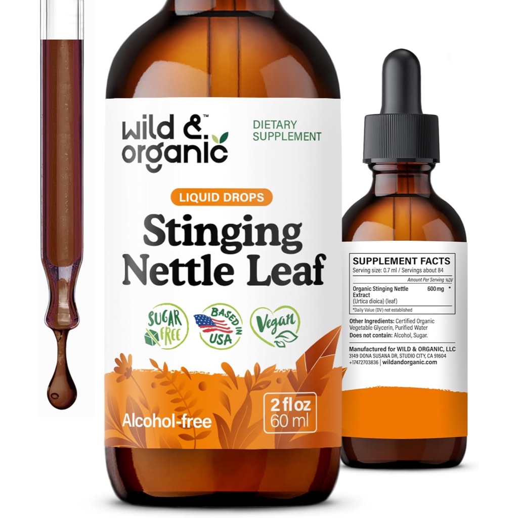 Lá Tầm Ma Hữu Cơ Dạng Lỏng Wild & Organic Nettle Leaf, 60ml