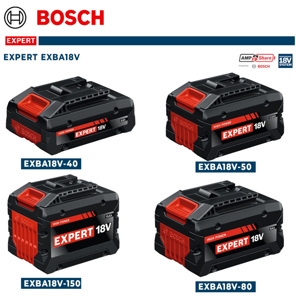 Pin Bosch EXBA 18V Chính Hãng – Dòng Pin Hiệu Suất Cao Cho Bosch Professional 18V