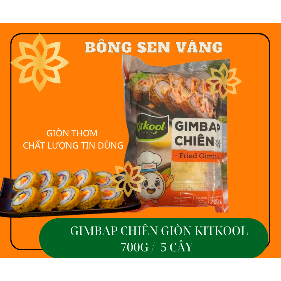 Gimbap chiên giòn KITKOOL gói 700g / 5 cây