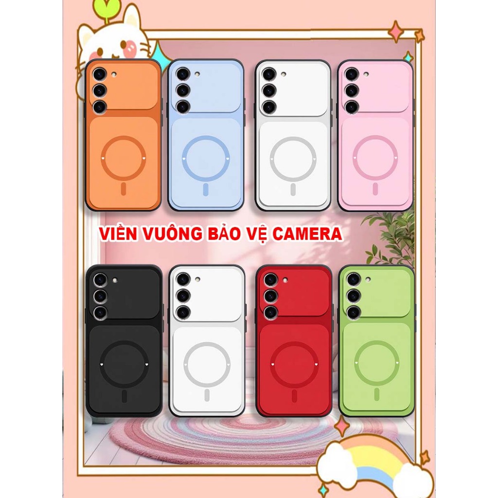 Ốp Lưng điện thoại Samsung S23 / S23 FE / S23 PLus / S23 Ultra TPU viền vuông in hình vòng tròn LUCK
