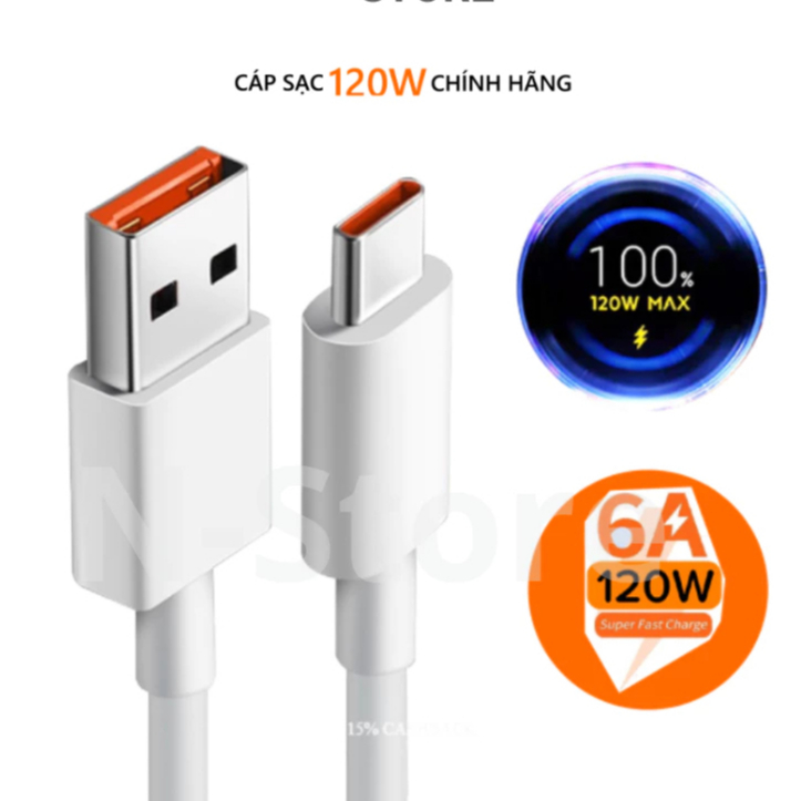 Dây sạc nhanh mi tubro 33W / 67W / 120W sạc nhanh Turbo cực chất,Sạc nhanh cho điện thoại Xiaomi,Sam