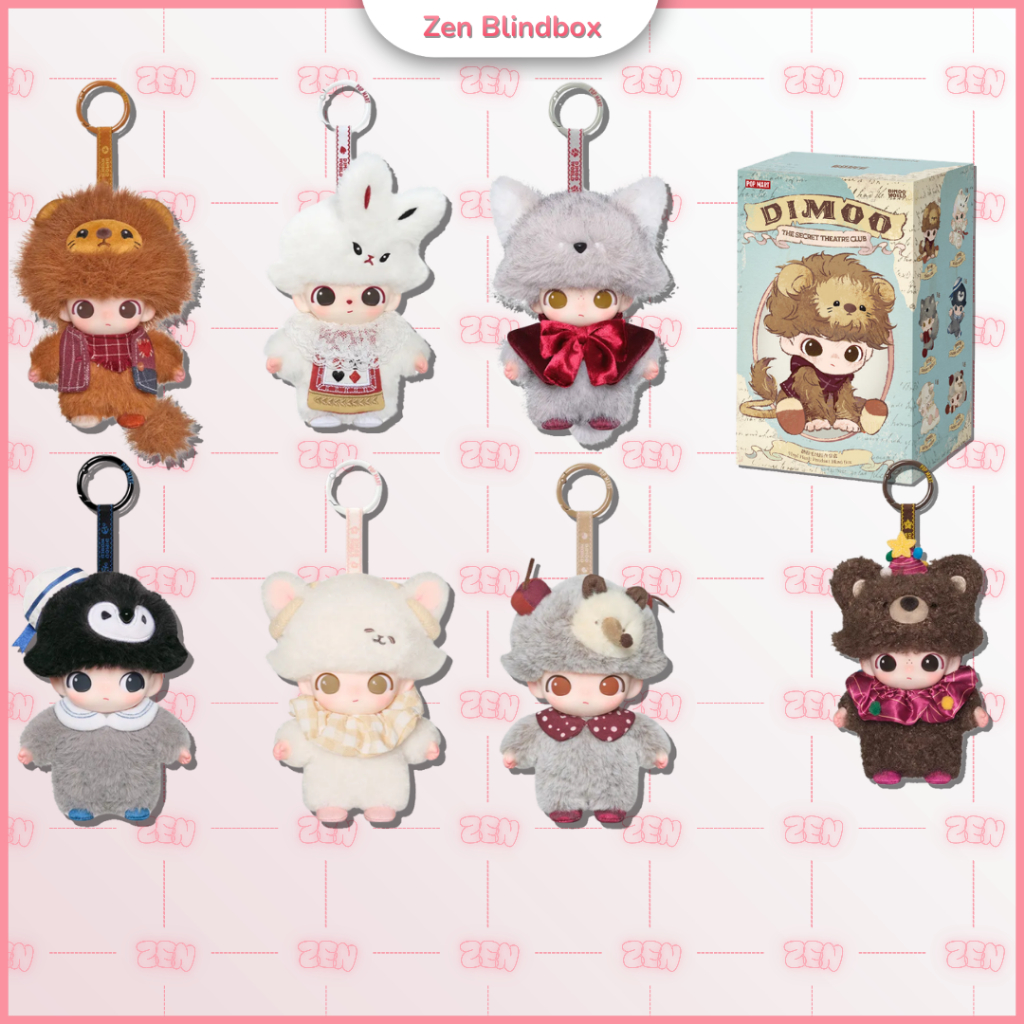 [CHÍNH HÃNG] Blindbox Dimoo The Secret Theatre Club Móc Khóa Gấu Bông Dimoo Sở Thú