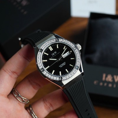 Đồng hồ nam chính hãng I&W CARNIVAL 55851G2-S3 kính sapphire,chống nước 50m,Bh 24 tháng,máy cơ Automatic,dây cao su xịn