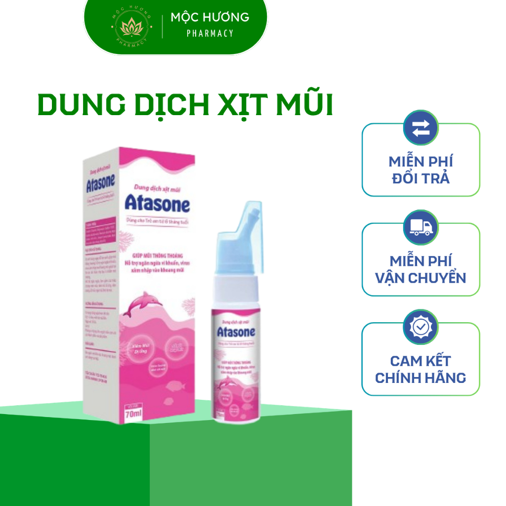 dung dịch xịt mũi ATASONE,sodium chloride,magnesium sulfate 7H2O,sodium bicarbonate,potassium chlori