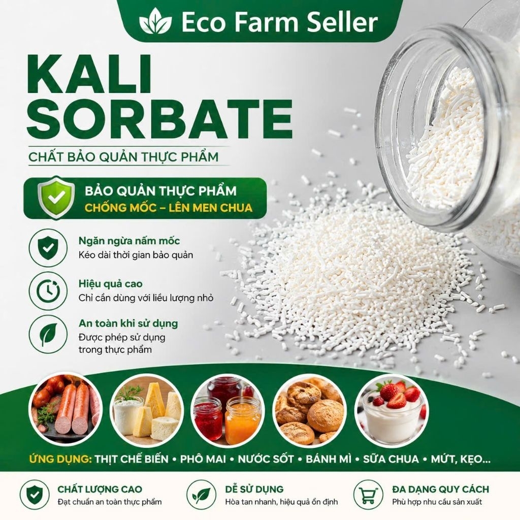Kali Sorbate - Chất Bảo Quản Trong Thực Phẩm