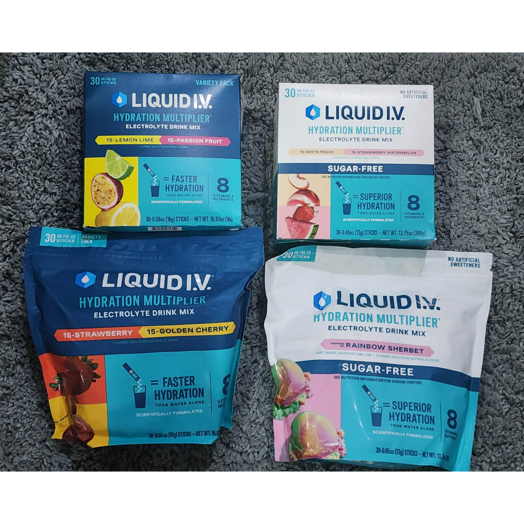 HÀNG MỸ DATE XA 2027 - 2028 Bột pha nước điện giải Liquid IV Hydration drink mix bịch 30 gói