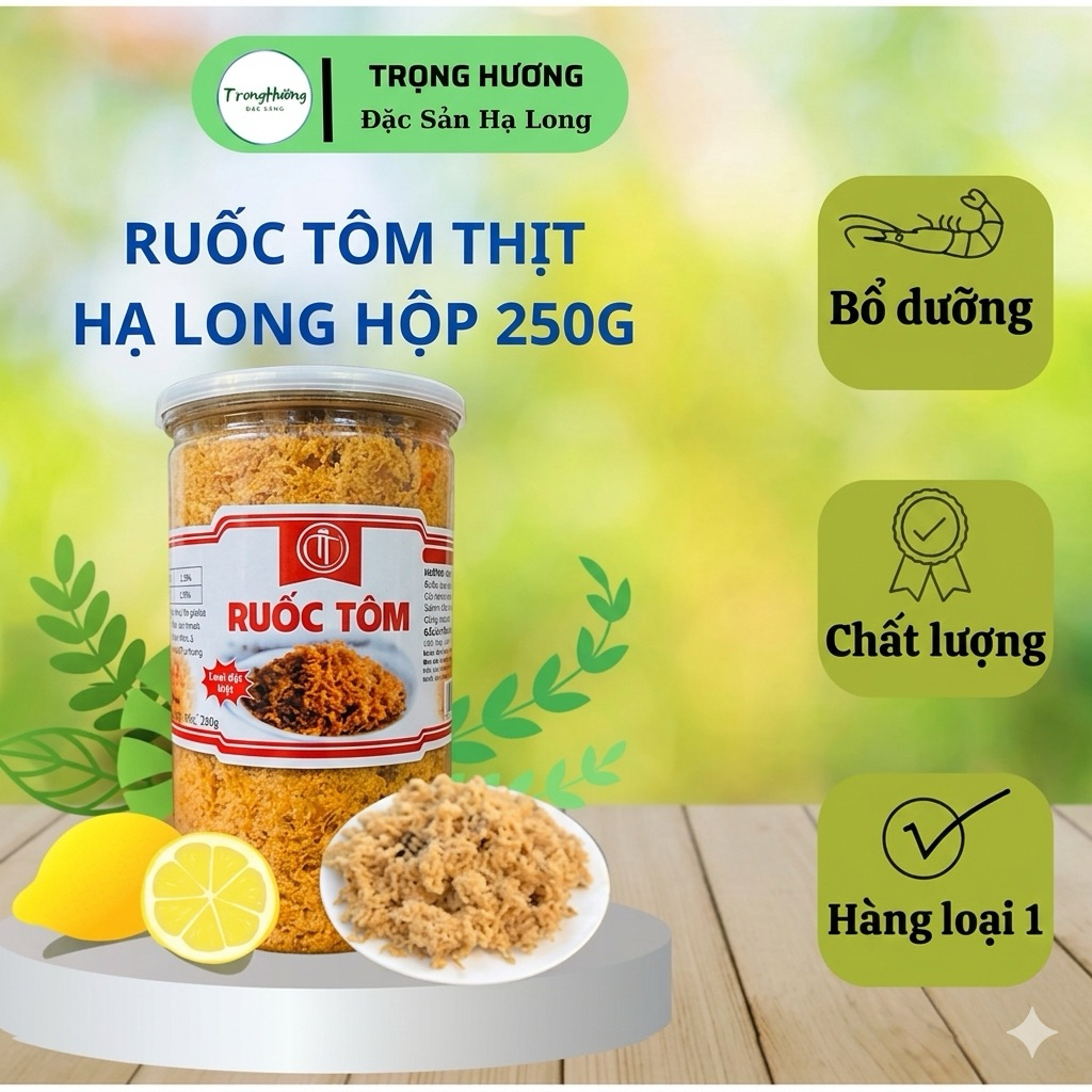 Ruốc tôm thịt Hạ Long hộp 500g