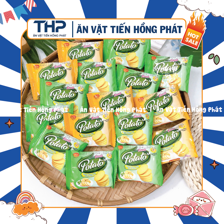 Combo Bánh Khoai Tây Potato Minh Phát, Bánh Potato, Bánh Quy, đồ ăn vặt, Ăn vặt Hồng Bé