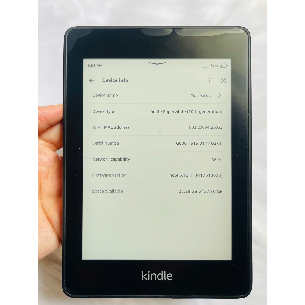 Máy Đọc Sách Kindle Paperwhite Gen 10 (PPW4) - Bản 32GB Màu Đen (Đã Qua Sử Dụng) - Chuẩn Tác Vụ Mượt