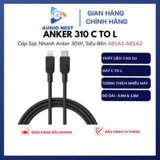 Cáp Sạc Nhanh Anker 310 A81A1 A81A2 C to L - Bảo Hành 18 Tháng.