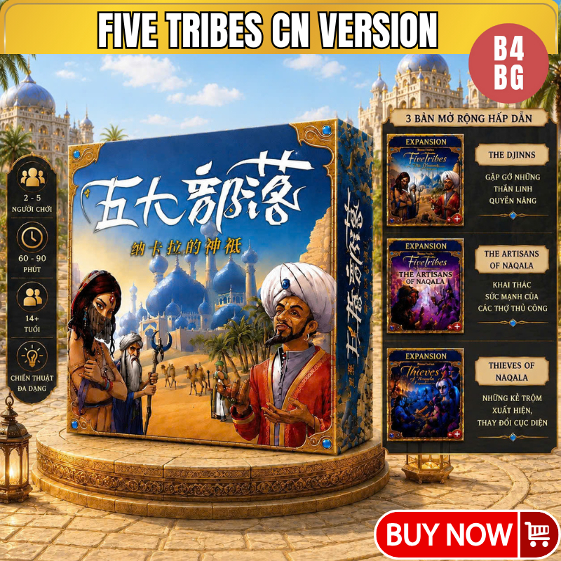 Board game Five Tribes china version + 3 expansion phiên bản tiếng trung B4KIDS