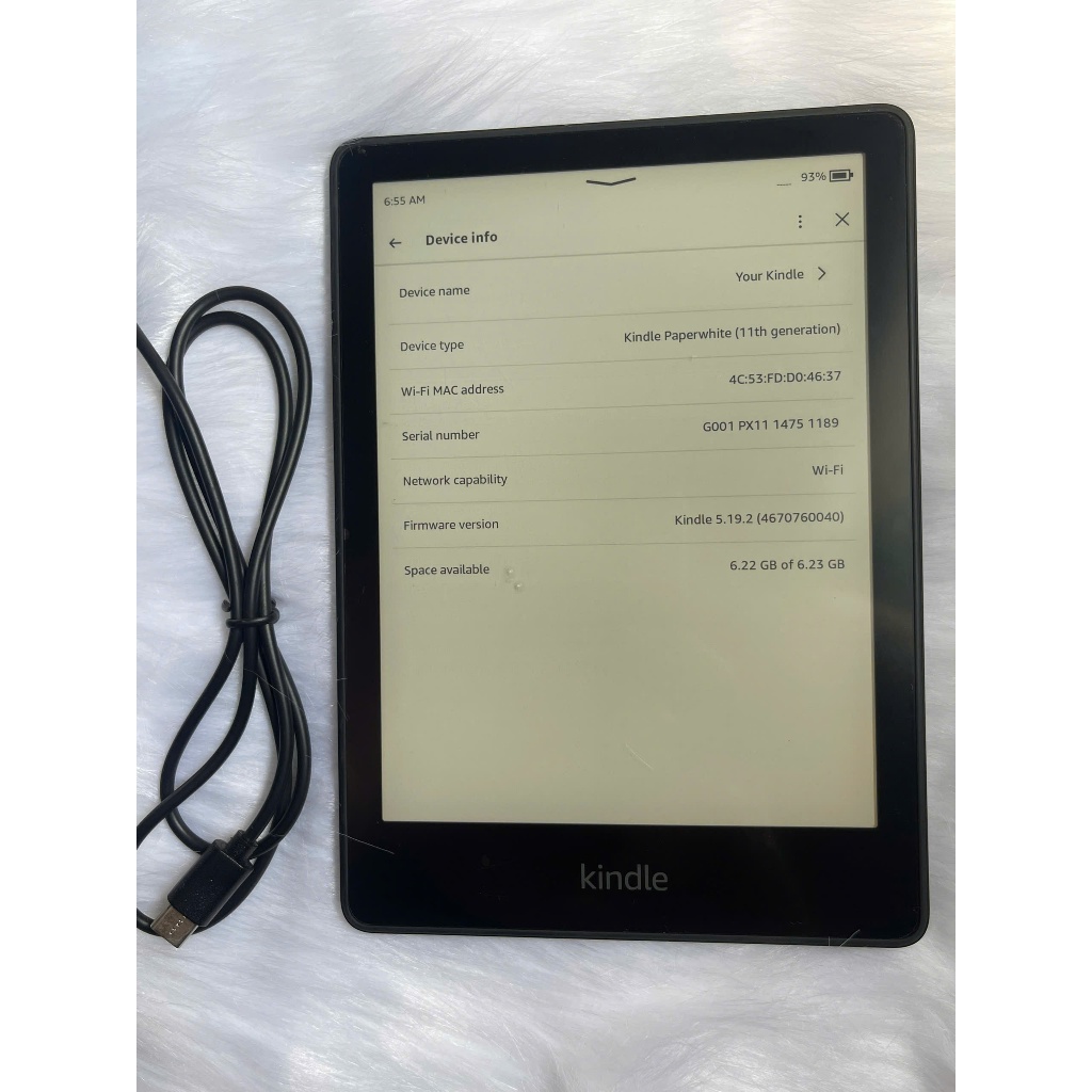 Máy Đọc Sách Kindle Paperwhite Gen 11 (PPW5) - Bản 8GB Màu Đen (Đã Qua Sử Dụng) - Màn Hình 6.8 Inch,